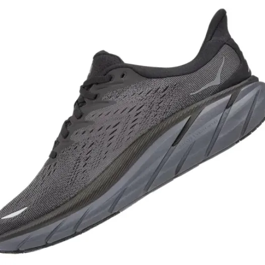 H.A.D. Hoka Clifton 8 Running Shoes – Black / Black Discount