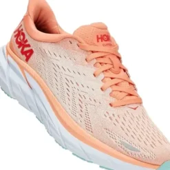 H.A.D. Hoka Clifton 8 Women'S Running Shoes – Cantaloupe / Silver Peony Sale