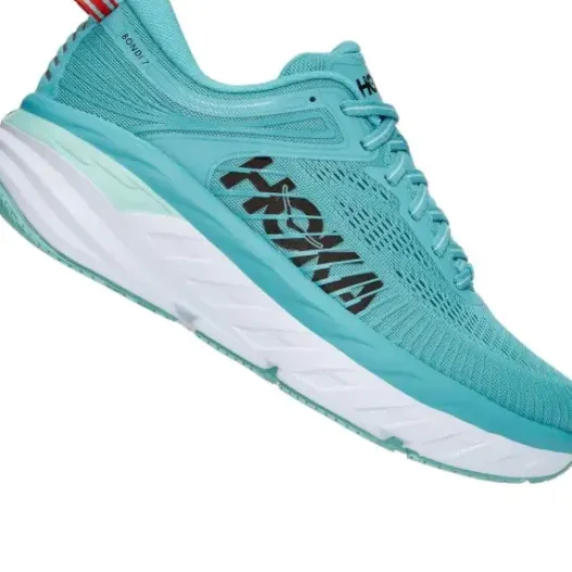 H.A.D. Hoka One One Bondi 7 Wide Women'S Running Shoes – Aquarelle / Eggshell Blue Sale
