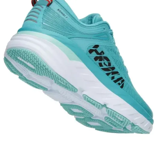 H.A.D. Hoka One One Bondi 7 Wide Women'S Running Shoes – Aquarelle / Eggshell Blue Sale
