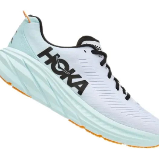 H.A.D. Hoka Rincon 3 Running Shoes – White / Blue Glass Outlet