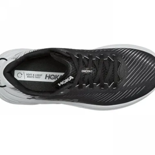 H.A.D. Hoka Rincon 3 Wide Running Shoes – Black / White Outlet