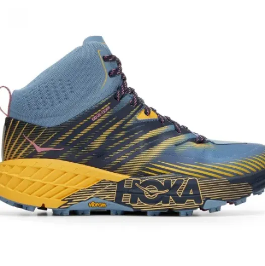 H.A.D. Hoka Speedgoat Mid 2 Gore-Tex Women'S Running Shoes – Provincial Blue / Saffron Sale
